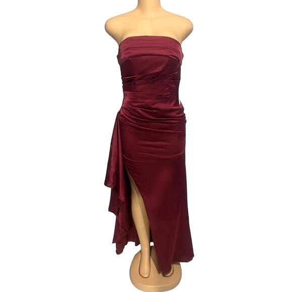 Wear your love Dresses & Skirts - (New) Elegant‎ Strapless Burgundy Evening Dress